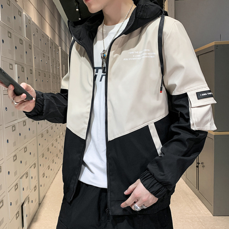 High Quality Large Men's Hooded Jacket 2021 New Loose And Versatile Trendy Tooling Jacket Tide Brand Men's Clothing