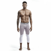 Fashion sports cropped trousers, men's mesh sweatpants, color-blocking yoga tights wholesale in stock