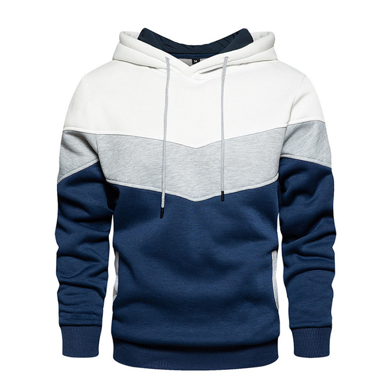 Customize 2021 New Splicing Hooded Sweater Men's Long-sleeved Hoodie Hooded Sweatshirt Jacket