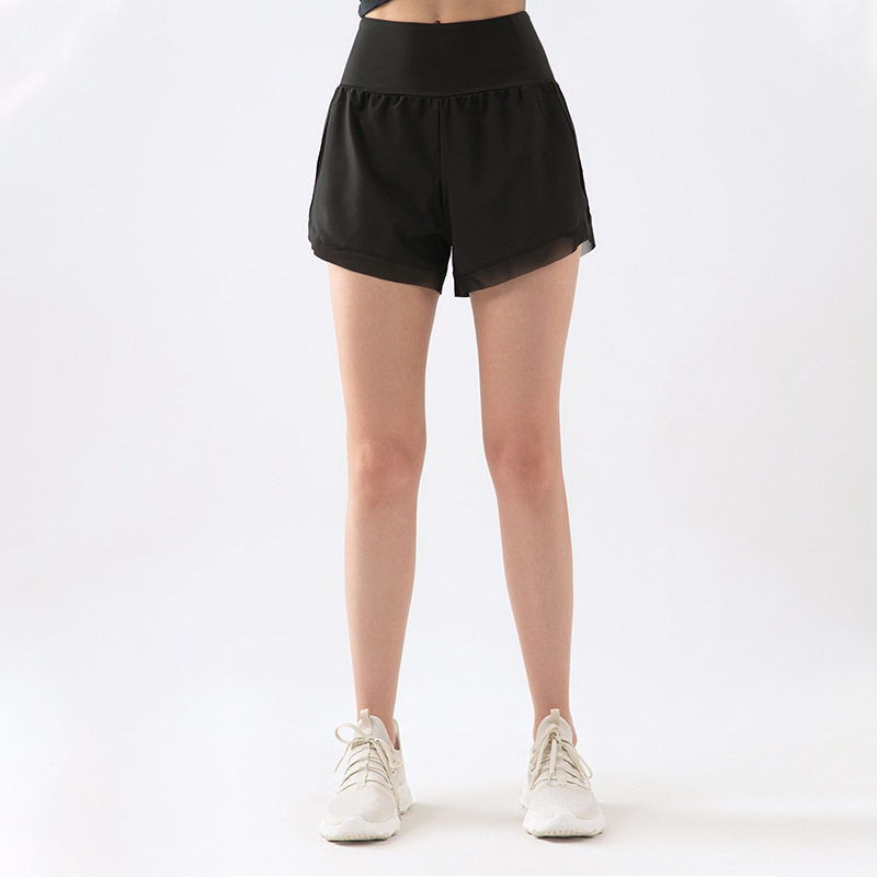 Customize Shorts Women High Waist with Pockets Butt Push Up Yoga Tummy Control Gym Fitness Running Short