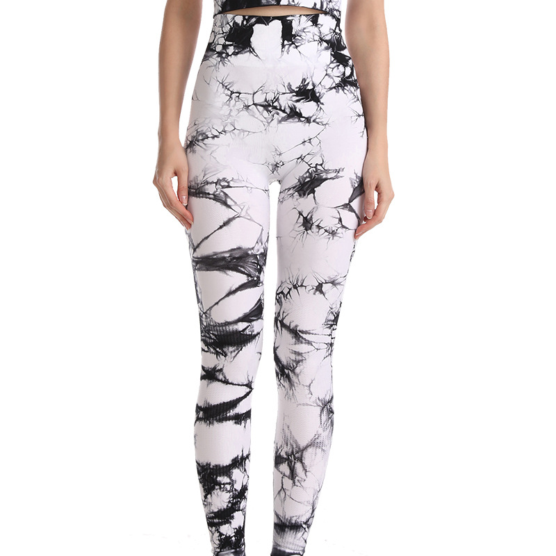 Women Customize Seamless Yoga Pants High Waist Joggers Tie-dye Outdoor Running Gym Sports Althetic Workout Activewear Tight Leggings 