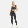 Women Seamless Tie-dye Yoga Sets 2-piece Custom Sports Bras Fitness Gym Sports Workout High Waist Tummy Control Wholesale Leggings