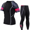Men's Short-sleeved + Trousers Bicycle Moisture Wicking Men's Quick-drying Pants Cycling Clothes Suit Cycling Clothes Outdoor Clothing