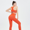 Yoga Sets 2-piece Cross Back Sport Bras for Workout Fitness Customize Spaghetti Strap Seamless Leggings Women Clothing