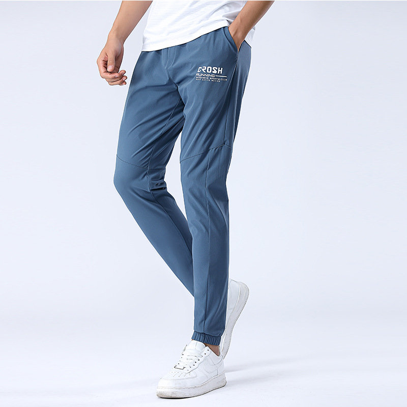 Men's Sports And Leisure Beam Pants Loose Straight Thin Fitness Training Running Trousers