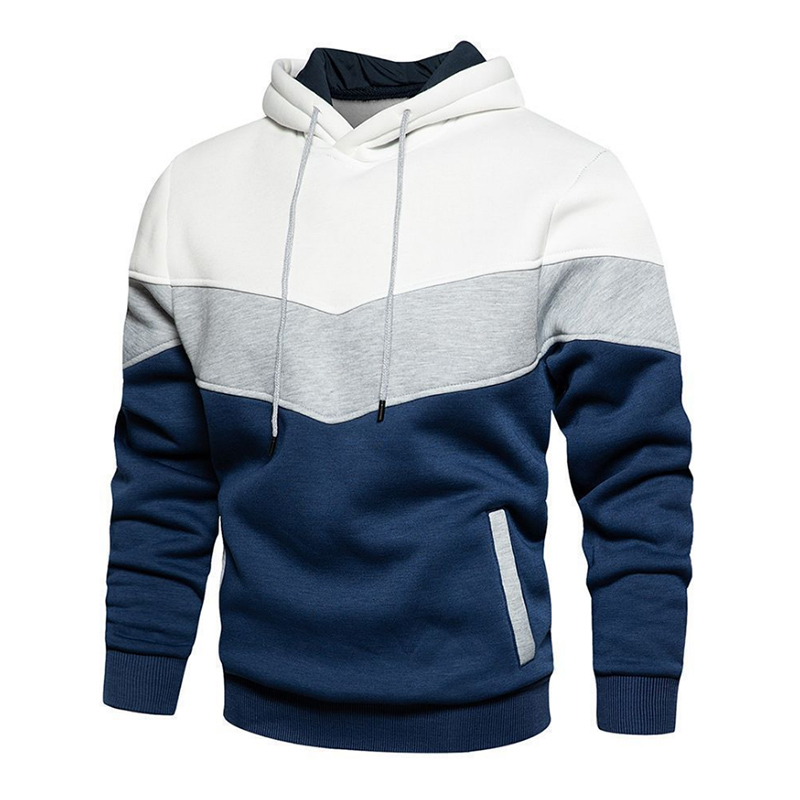 Customize 2021 New Splicing Hooded Sweater Men's Long-sleeved Hoodie Hooded Sweatshirt Jacket
