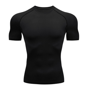 Sports Tight-fitting Short-sleeved Men's T-shirt Thin, High-elastic, Breathable And Quick-drying Clothing, Basketball Bottoming Clothing, Track And Field Training Fitness Tops
