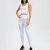 Yoga Leggings Workout Custom Seamless High Waist Oversized Ribbed Logo Print Gym Leggings for Women