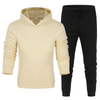 Customize European And American Fashion Men's Sports Sweater Suit, Solid Color Hooded Men's Sweater