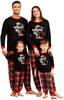 Family 2-piece Christmas Pajamas Soft Xmas Pajamas for Family Red Green Matching Pjs Set Xmas Casual Jammies for Couples Kids