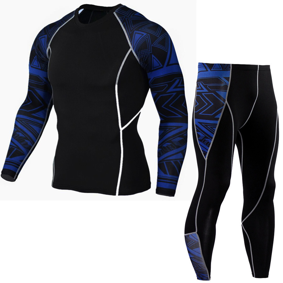 Men's sports suit tights, long-sleeved sports men's fitness T-shirt, quick-drying super elastic PRO suit